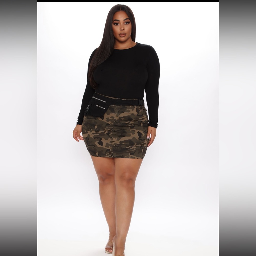 Fashion Nova Metro Chic Cargo Mini Skirt- Camouflage